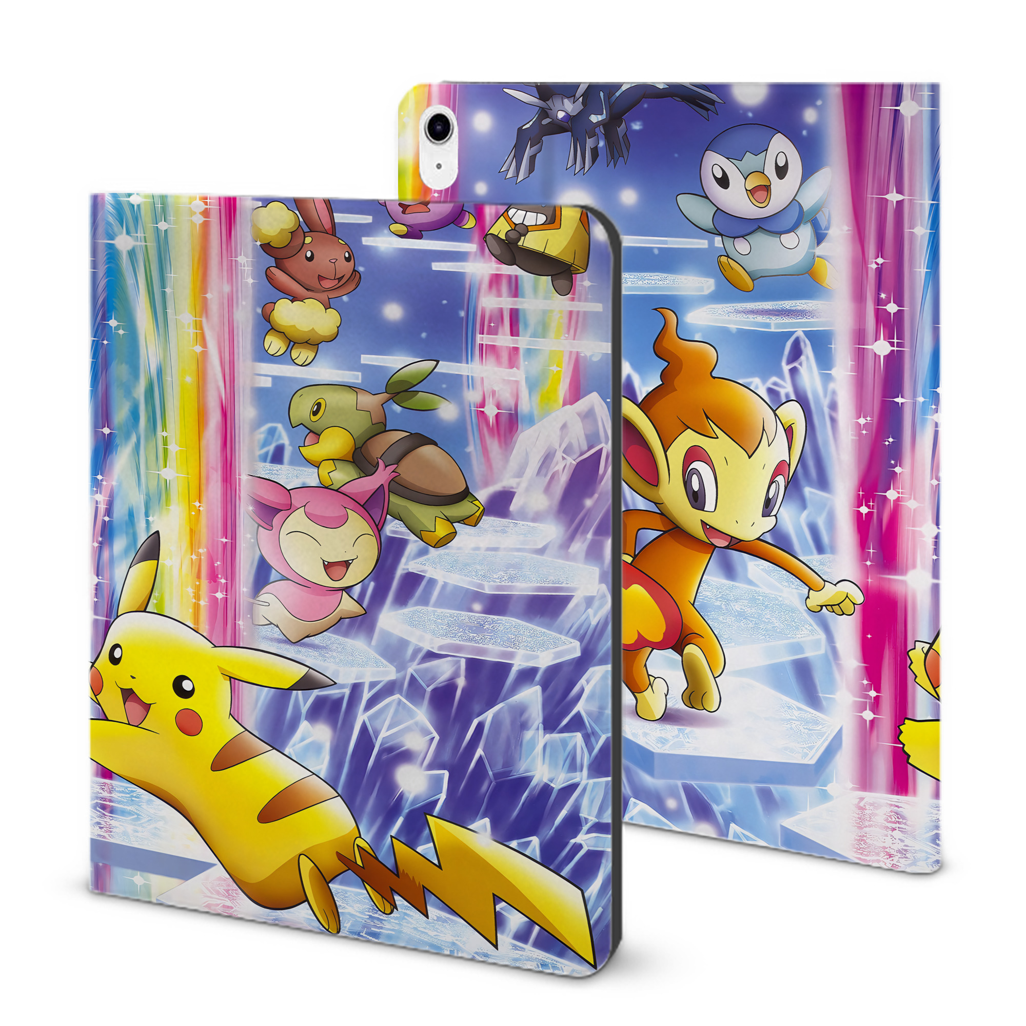 （画像用） ポケットモンスター Pokémon IPad ケース ブック型 PUレザー TPU 耐衝撃 軽量 薄型 ペン収納なし 全面保護 IPad 各モデル対応